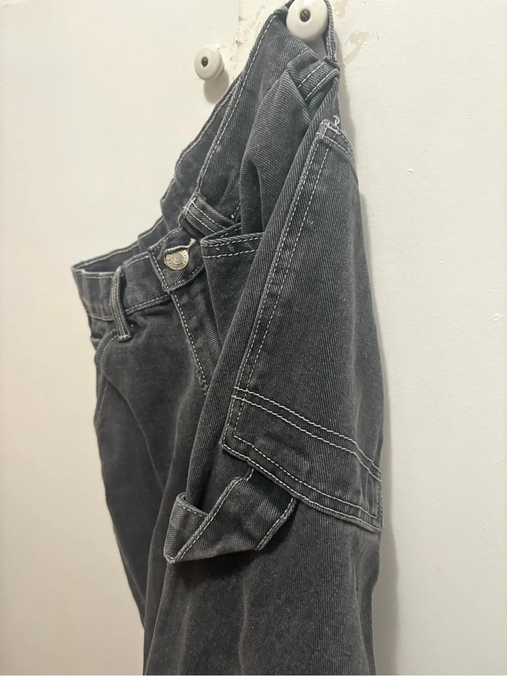 John Galt Black Cargo Jeans